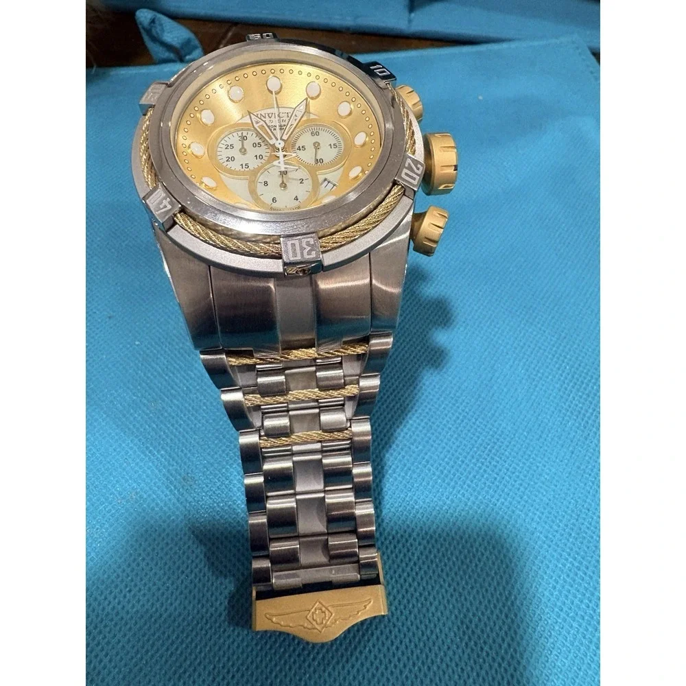 Invicta Reserve Bolt Zeus 0832 Swiss Chronograph 53mm Two Tone Watch